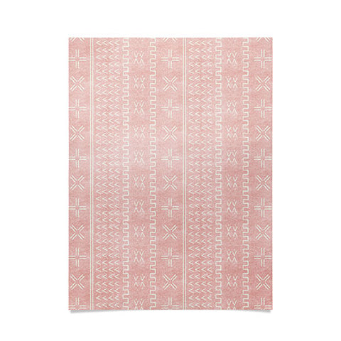 Little Arrow Design Co mud cloth arrow cross pink Poster