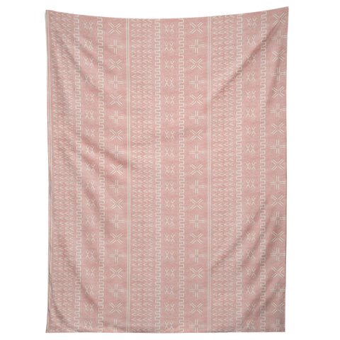 Little Arrow Design Co mud cloth arrow cross pink Tapestry