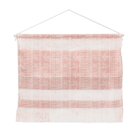 Little Arrow Design Co mud cloth arrow cross pink Wall Hanging Landscape