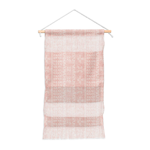 Little Arrow Design Co mud cloth arrow cross pink Wall Hanging Portrait
