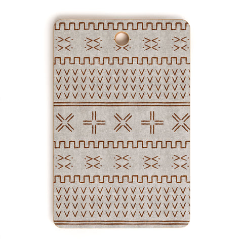 Little Arrow Design Co mud cloth arrow cross rust Cutting Board Rectangle