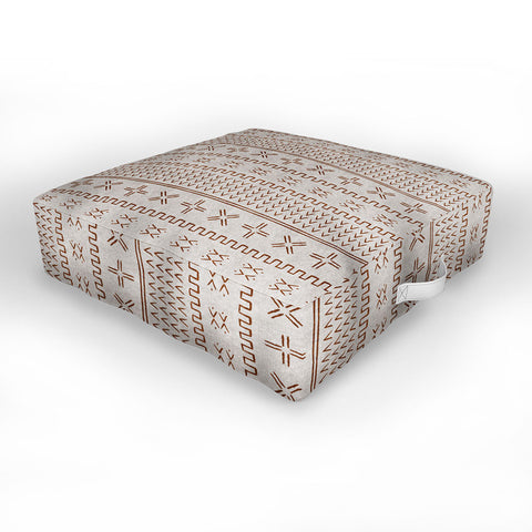 Little Arrow Design Co mud cloth arrow cross rust Outdoor Floor Cushion