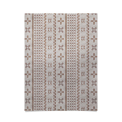 Little Arrow Design Co mud cloth arrow cross rust Poster