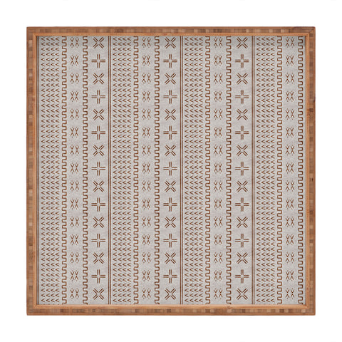 Little Arrow Design Co mud cloth arrow cross rust Square Tray