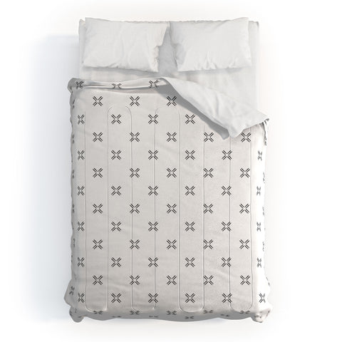 Little Arrow Design Co mud cloth cross black Comforter