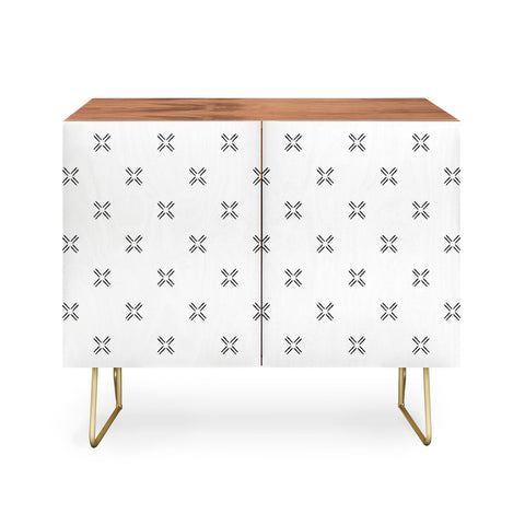 Little Arrow Design Co mud cloth cross black Credenza