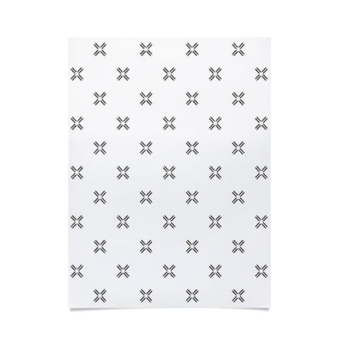 Little Arrow Design Co mud cloth cross black Poster