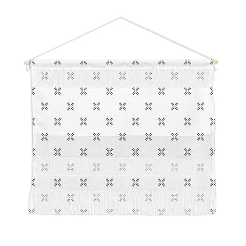 Little Arrow Design Co mud cloth cross black Wall Hanging Landscape