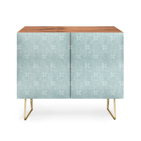 Little Arrow Design Co mud cloth cross dusty blue Credenza