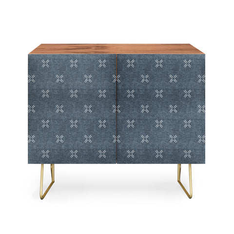 Little Arrow Design Co mud cloth cross navy Credenza