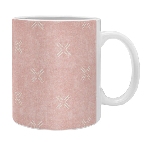 Little Arrow Design Co mud cloth cross pink Coffee Mug
