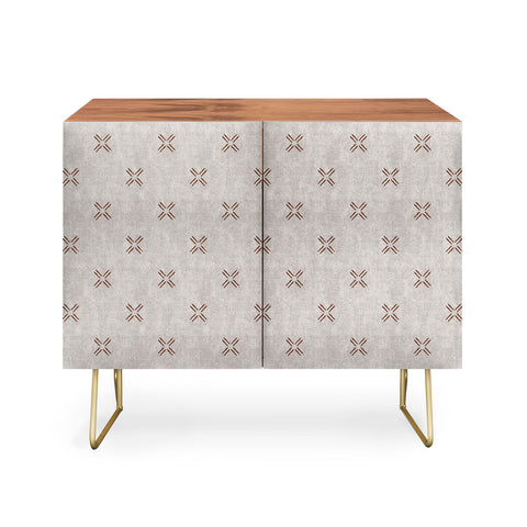 Little Arrow Design Co mud cloth cross stone rust Credenza