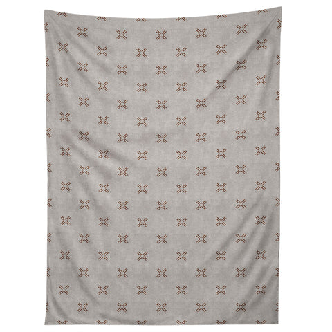 Little Arrow Design Co mud cloth cross stone rust Tapestry