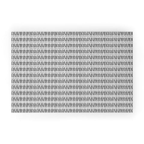 Little Arrow Design Co mud cloth dash black Welcome Mat