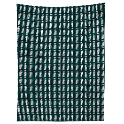 Little Arrow Design Co mud cloth dash dark teal Tapestry