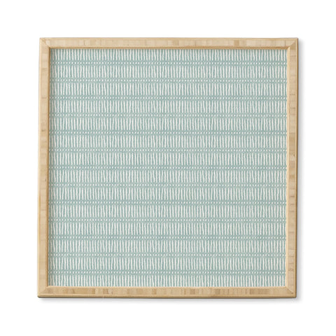 Little Arrow Design Co mud cloth dash dusty blue Framed Wall Art