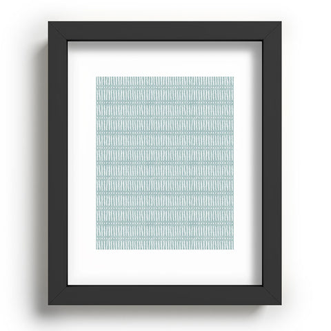 Little Arrow Design Co mud cloth dash dusty blue Recessed Framing Rectangle