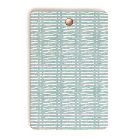 Little Arrow Design Co mud cloth dash dusty blue Cutting Board Rectangle