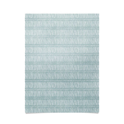 Little Arrow Design Co mud cloth dash dusty blue Poster