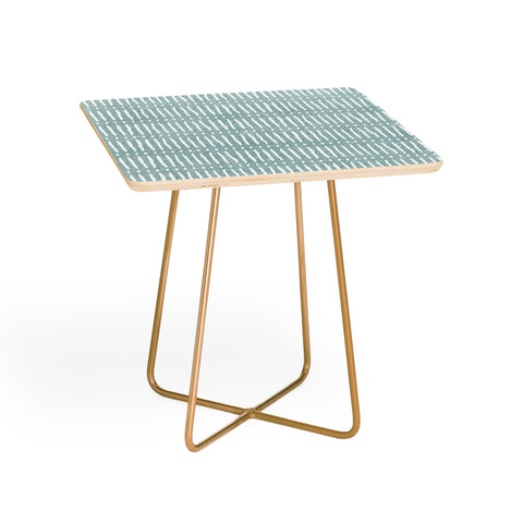 Little Arrow Design Co mud cloth dash dusty blue Side Table