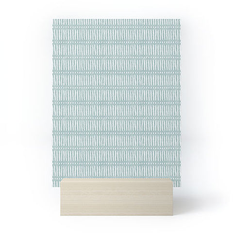 Little Arrow Design Co mud cloth dash dusty blue Mini Art Print