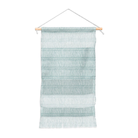 Little Arrow Design Co mud cloth dash dusty blue Wall Hanging Portrait