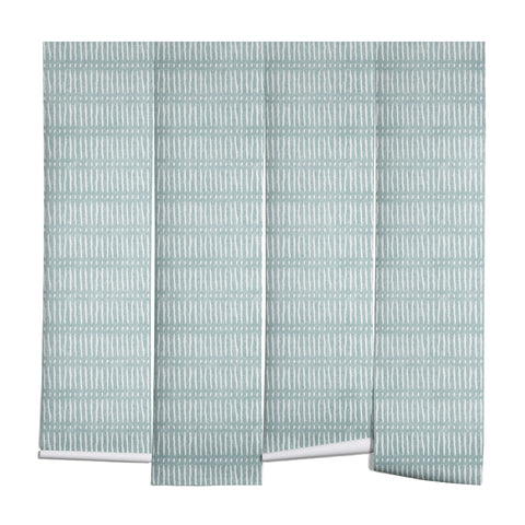 Little Arrow Design Co mud cloth dash dusty blue Wall Mural