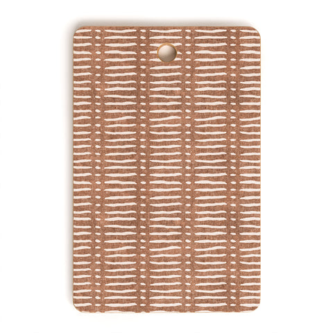 Little Arrow Design Co mud cloth dash ginger Cutting Board Rectangle