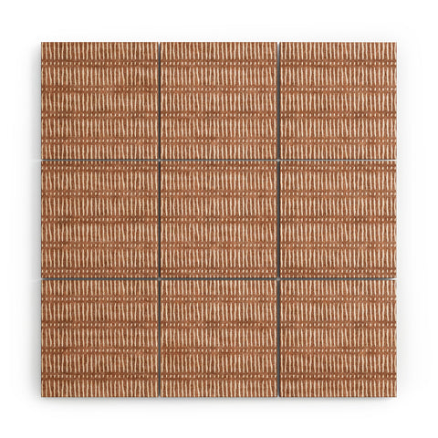 Little Arrow Design Co mud cloth dash ginger Wood Wall Mural