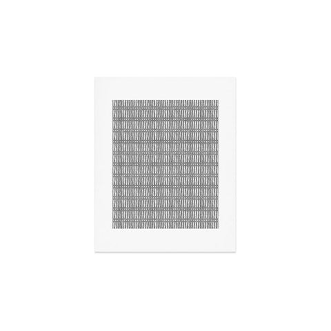 Little Arrow Design Co mud cloth dash gray Art Print