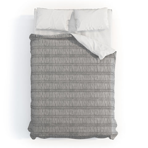 Little Arrow Design Co mud cloth dash gray Duvet Cover