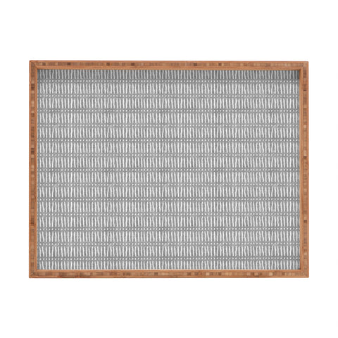 Little Arrow Design Co mud cloth dash gray Rectangular Tray