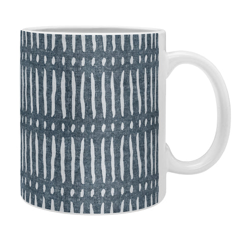 Little Arrow Design Co mud cloth dash navy Coffee Mug