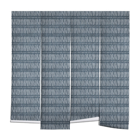 Little Arrow Design Co mud cloth dash navy Wall Mural