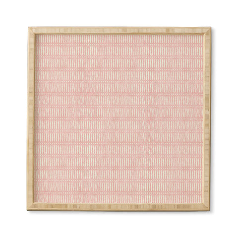 Little Arrow Design Co mud cloth dash pink Framed Wall Art