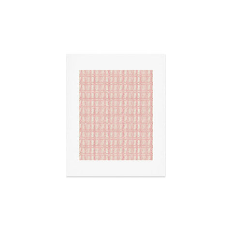 Little Arrow Design Co mud cloth dash pink Art Print