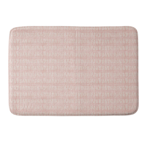 Little Arrow Design Co mud cloth dash pink Memory Foam Bath Mat