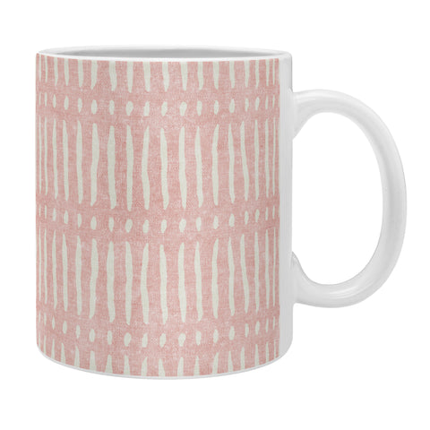 Little Arrow Design Co mud cloth dash pink Coffee Mug