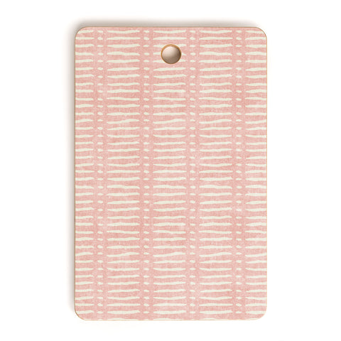 Little Arrow Design Co mud cloth dash pink Cutting Board Rectangle