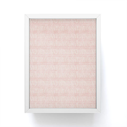 Little Arrow Design Co mud cloth dash pink Framed Mini Art Print