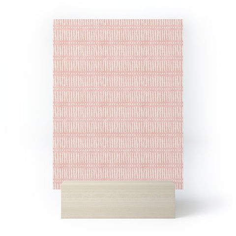 Little Arrow Design Co mud cloth dash pink Mini Art Print