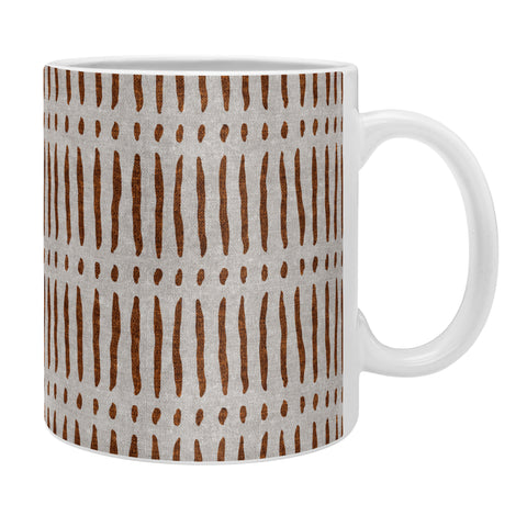 Little Arrow Design Co mud cloth dash rust Coffee Mug