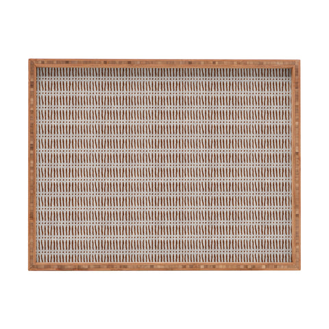 Little Arrow Design Co mud cloth dash rust Rectangular Tray