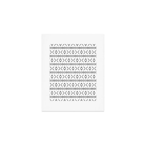 Little Arrow Design Co mud cloth stitch black Art Print