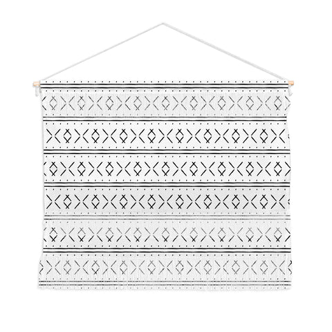 Little Arrow Design Co mud cloth stitch black Wall Hanging Landscape