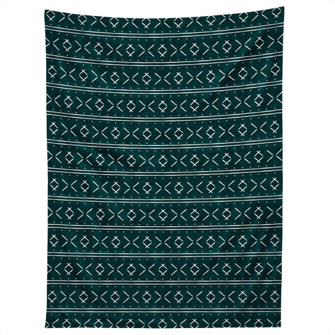 Little Arrow Design Co mud cloth stitch dark teal Tapestry