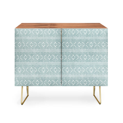 Little Arrow Design Co mud cloth stitch dusty blue Credenza