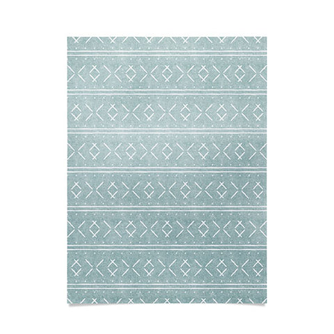 Little Arrow Design Co mud cloth stitch dusty blue Poster