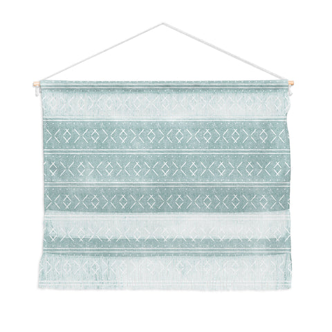 Little Arrow Design Co mud cloth stitch dusty blue Wall Hanging Landscape