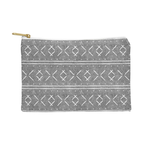 Little Arrow Design Co mud cloth stitch gray Pouch